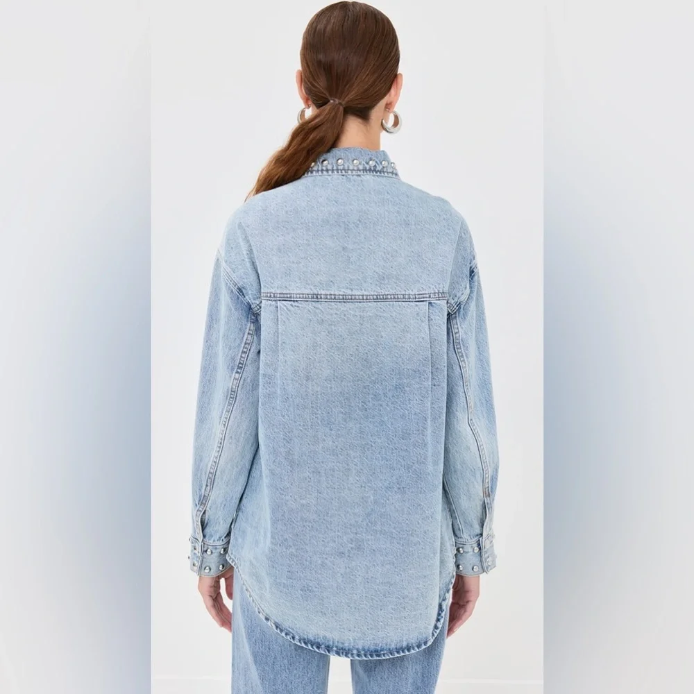 NEW PISTOLA mandy stud shacket in satellite